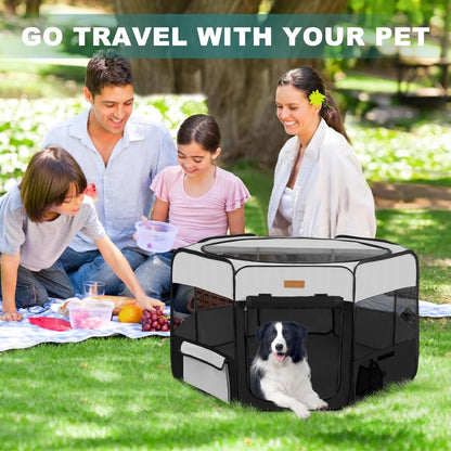 Portable Pet Playpen for Dogs, Cats, Puppies, Rabbits, and Chickens - Foldable Large-Capacity Tent for Indoor and Outdoor Use