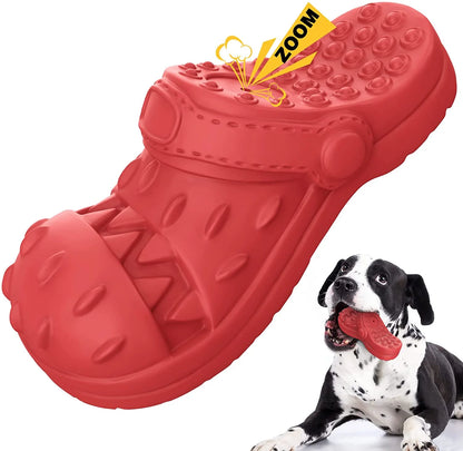 Premium Large Dog Chew Toy for Aggressive Chewers - 100% Safe Natural Soft Rubber Infused with Beef Flavor