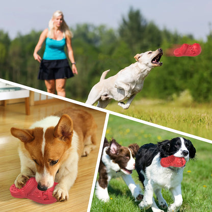 Premium Large Dog Chew Toy for Aggressive Chewers - 100% Safe Natural Soft Rubber Infused with Beef Flavor