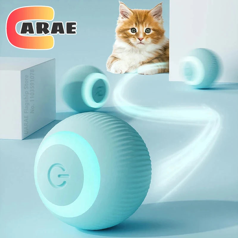 Interactive Automatic Electric Rolling Ball Toy for Cats - Smart Rotating Play Accessory