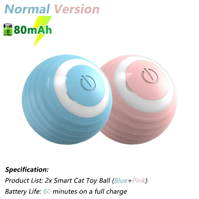 Interactive Automatic Electric Rolling Ball Toy for Cats - Smart Rotating Play Accessory