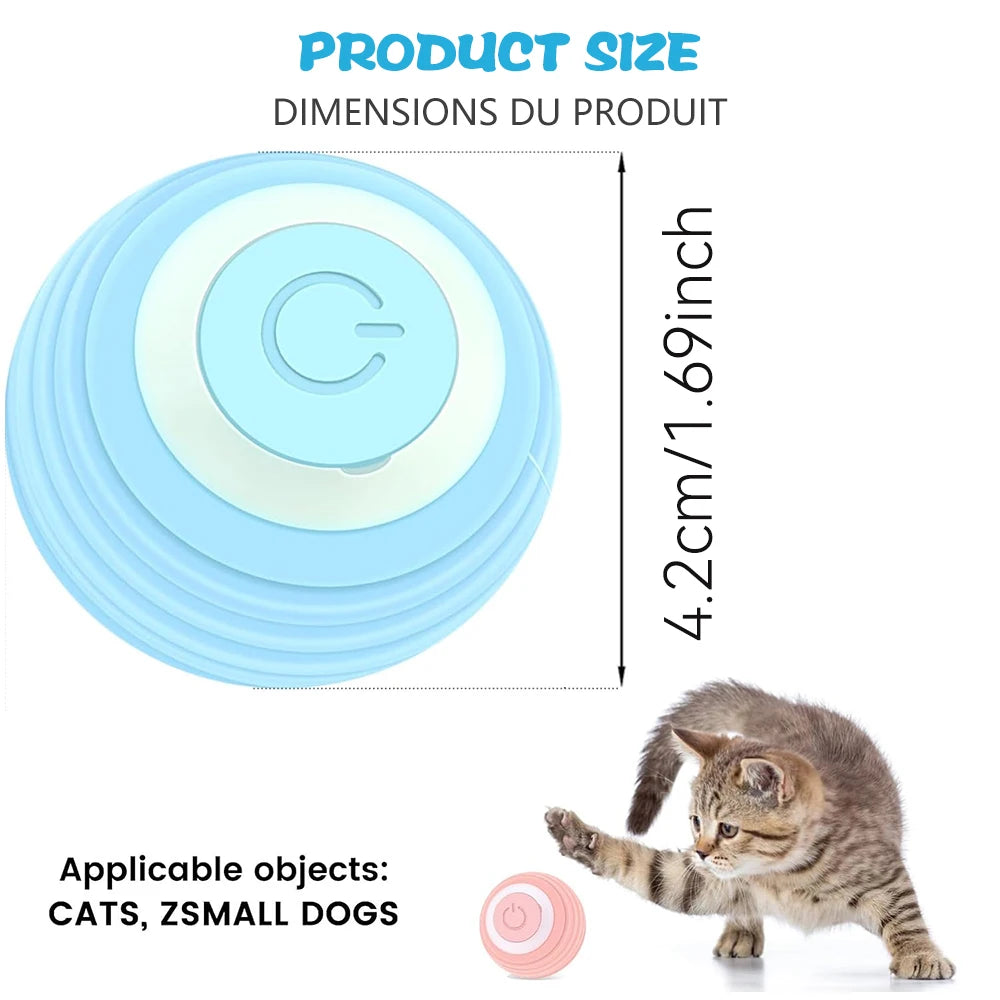 Interactive Automatic Electric Rolling Ball Toy for Cats - Smart Rotating Play Accessory