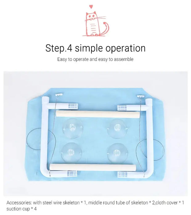New Cat Hammock Cat Sunny Window Seat Washable Detachable Pet Bed Suction Shelf Bag Beds Seat For Cat Sleeping Pet Accessories