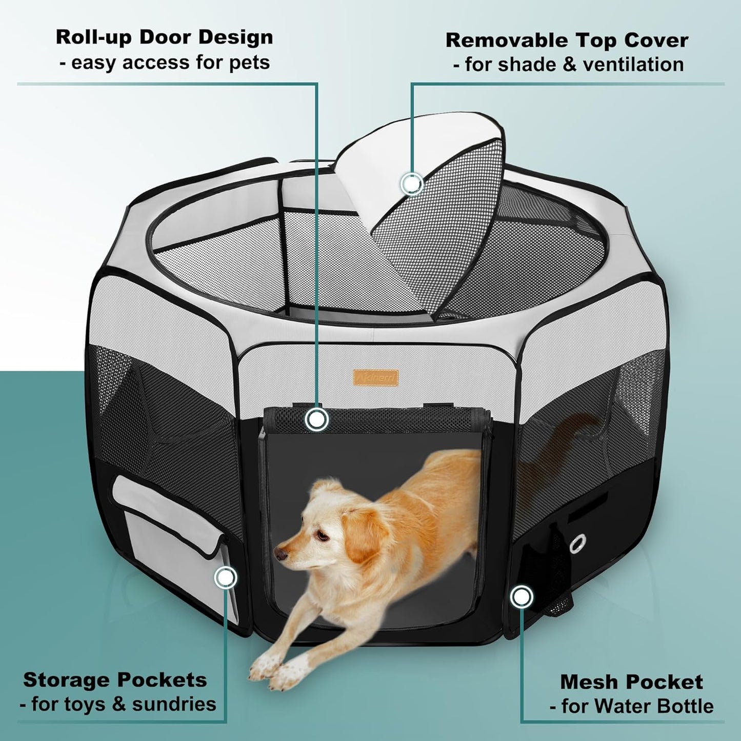 Portable Pet Playpen for Dogs, Cats, Puppies, Rabbits, and Chickens - Foldable Large-Capacity Tent for Indoor and Outdoor Use