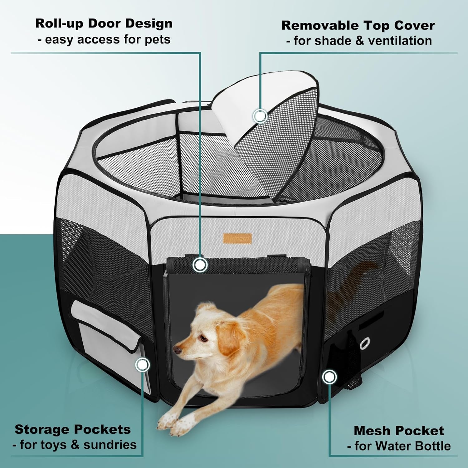 Portable Pet Playpen for Dogs, Cats, Puppies, Rabbits, and Chickens - Foldable Large-Capacity Tent for Indoor and Outdoor Use