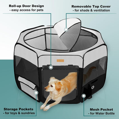 Portable Pet Playpen for Dogs, Cats, Puppies, Rabbits, and Chickens - Foldable Large-Capacity Tent for Indoor and Outdoor Use